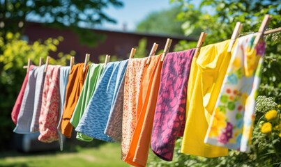 A Rainbow of Colorful Towels Dancing in the Breeze