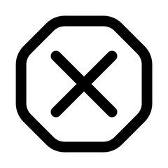 Obraz premium Unprotected Line UI Icon