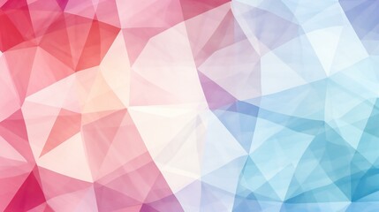 Fototapeta premium Geometric Mosaic of Cool Blues and Warm Reds Creating a Soft Abstract Gradient