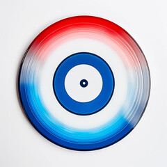 Red, White and Blue Music Record Icon or Sign