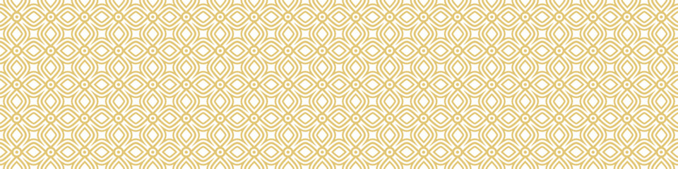 Seamless gold pattern on a white background. Golden weave. Illustration for backgrounds, banners, advertising and creative design