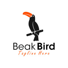 beak bird illustration logo
