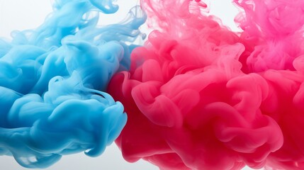 Obraz premium Abstract Fusion of Blue and Pink Smoke, Whirling Elegantly in a Vivid Artistic Display