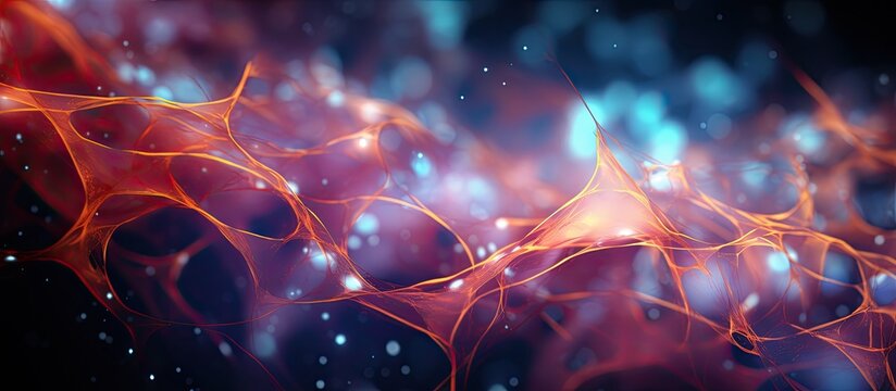 Stained ganglion with multipolar cells and nerve fibers.