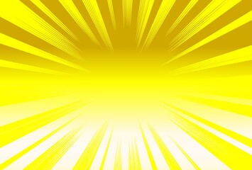 Obraz premium ゴールドグラデーションの集中線