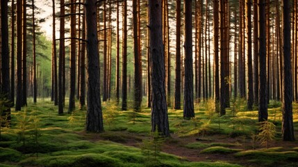 Pine Forest Estonia Spring