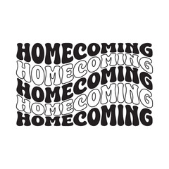 Homecoming Vector Design on White Background