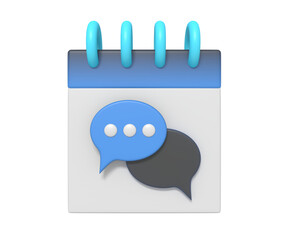Calendar chatting message