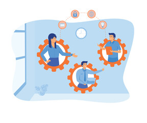 Company development and strategy and business planning. flat vector modern illustration 