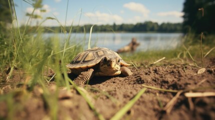 turtle on the shore