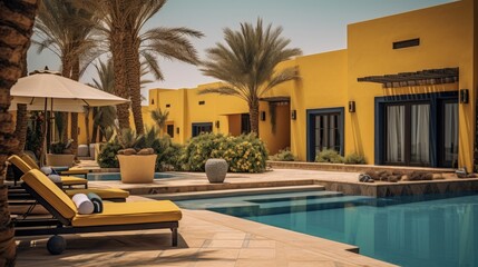 Fototapeta premium hotel swimming pool