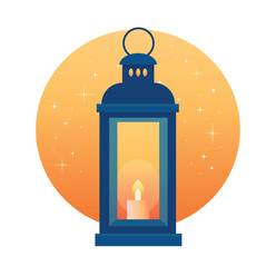 Ramadan lantern vector illustration	
