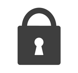 シンプルな黒色の南京錠