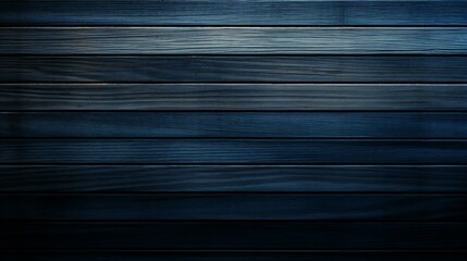 Dark Wooden Planks Layered Horizontally with a Subtle Sheen in Various Shades of Blue