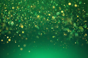 Abstract emerald green sparkle bokeh background - obrazy, fototapety, plakaty