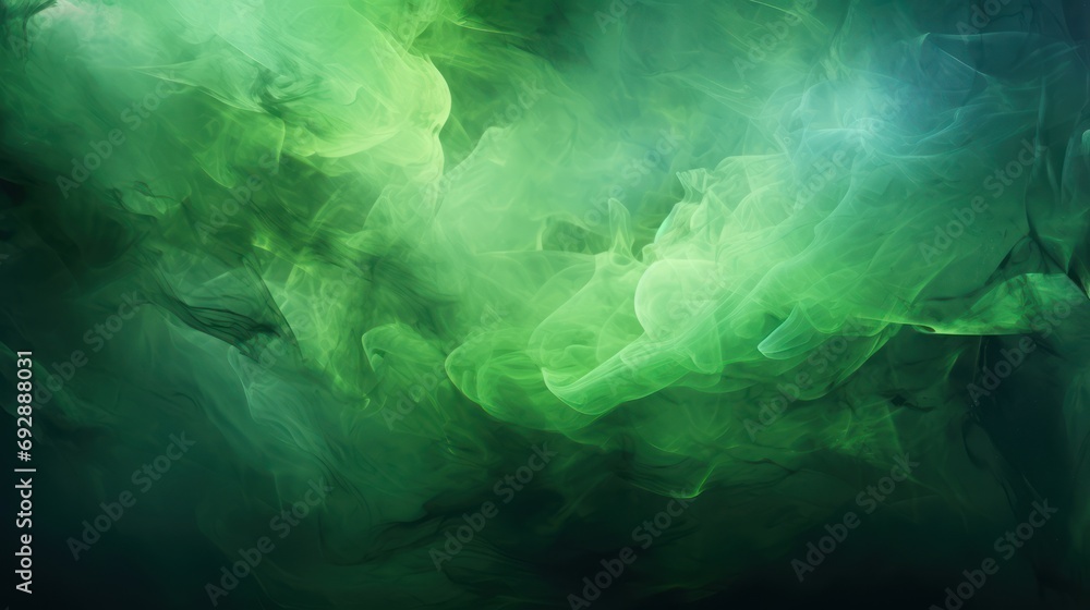 Wall mural green-colored smoke, green smoke background