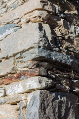 Details from old stone house wall