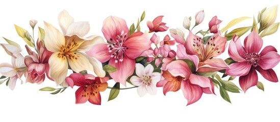 Stunning blooms for a card or watercolor, ideal for gifting on a holiday. - obrazy, fototapety, plakaty