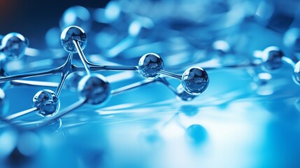 Floating Blue Molecules: Abstract Glass Composition with Selective Focus