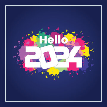 Hello 2024 Vector Design