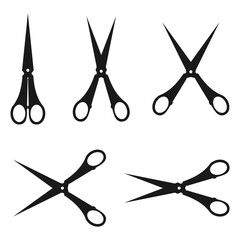 Scissors icon set. scissors logo icon vector isolated on white background.