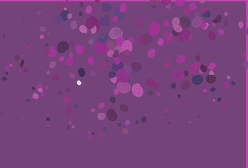 Fototapeta na wymiar Light Purple, Pink vector background with liquid shapes.