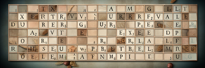 Word Puzzle Game Inspired Graphic for Educational and Creative Use