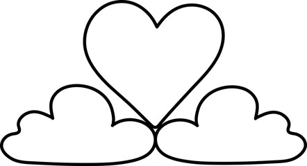 cute valentine outline