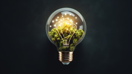 Creative Flat Lay: Illuminating Complex Ideas with Light Bulb Concept