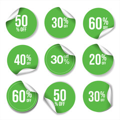 Modern stickers super sale vector illustration collection 