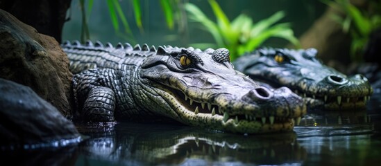 Zoo in Kuching, Sarawak, houses crocodiles.