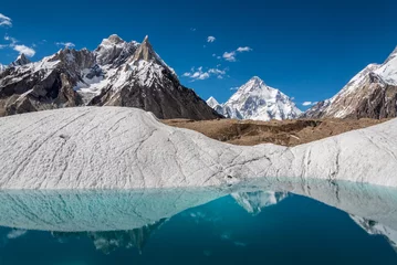 Crédence de cuisine en verre imprimé K2 Reflection of Mt.K2 in Pakistan 