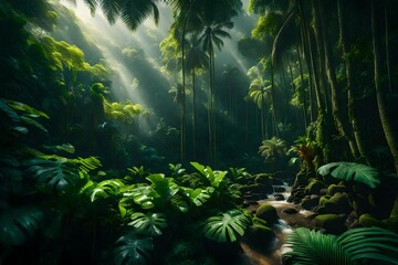 Fototapeta premium tropical forest in the jungle