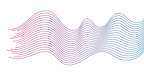 Dynamic Abstract Waves. Futuristic Element for AI, Tech, and Science Themes
