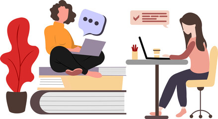 Online Elerning Illustration