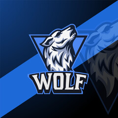 vector wolf mascot Logo design, Gaming Mascot Logo Design for Sport or e-sport Logo template