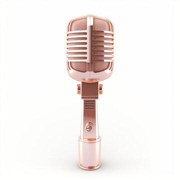 Minimal cartoon retro microphone