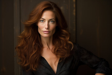 Fototapeta premium Portrait Mature woman of French ethnicity