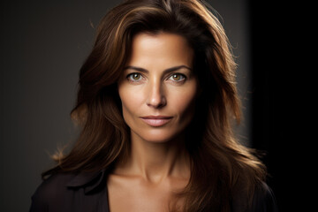 Fototapeta premium Portrait Mature woman of French ethnicity