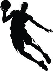 basketball player silhouette vector