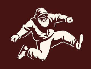 Fototapeta premium vector illustration of a cartoon Santa Claus