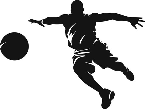 football player silhouette icon vector