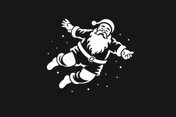 vector illustration of a cartoon Santa Claus