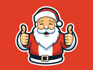 vector illustration of a cartoon Santa Claus