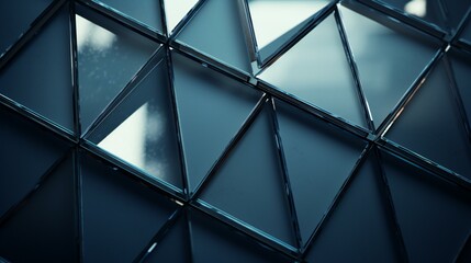 Geometric Elegance: Reflective Glass Facades Form Intricate Patterns Under a Moody Sky