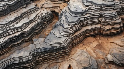 formation dissected plateau landscape illustration uplift weathering, escarpment canyon, valley ridge formation dissected plateau landscape - obrazy, fototapety, plakaty