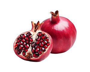 pomegranate on transparent background