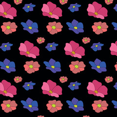 seamless background with flowers pattern