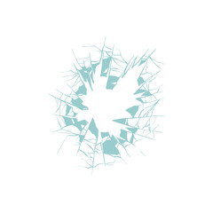 set of broken glass vector elements glass