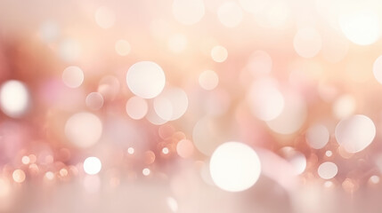 Abstract blur bokeh background. Blurred ivory, fuzz peach and white silver colors bokeh background